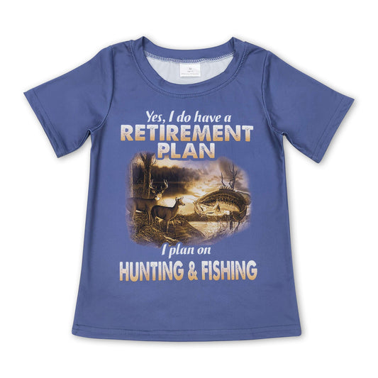 Hunting fishing short sleeves boy shirt