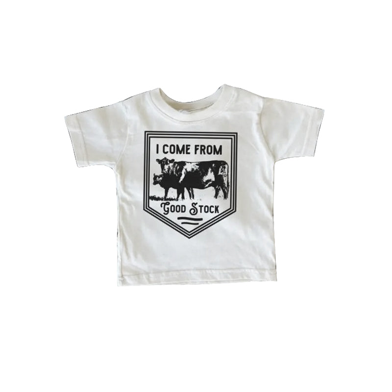 I com from good stock cows kids boys top