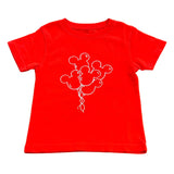 Red mouse balloon baby kids summer shirt