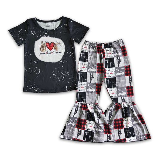 Girl Lineman Patchwork Outfit