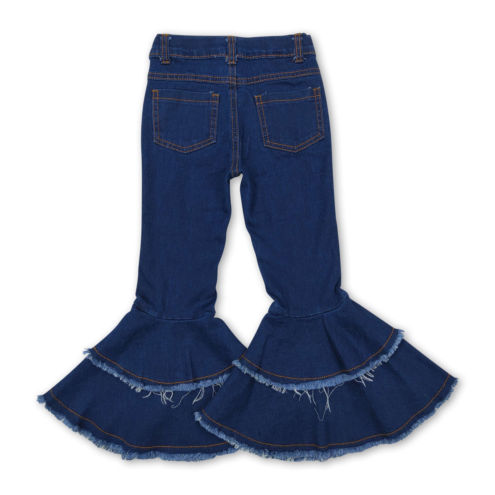 Ruffle bell deals bottom jeans