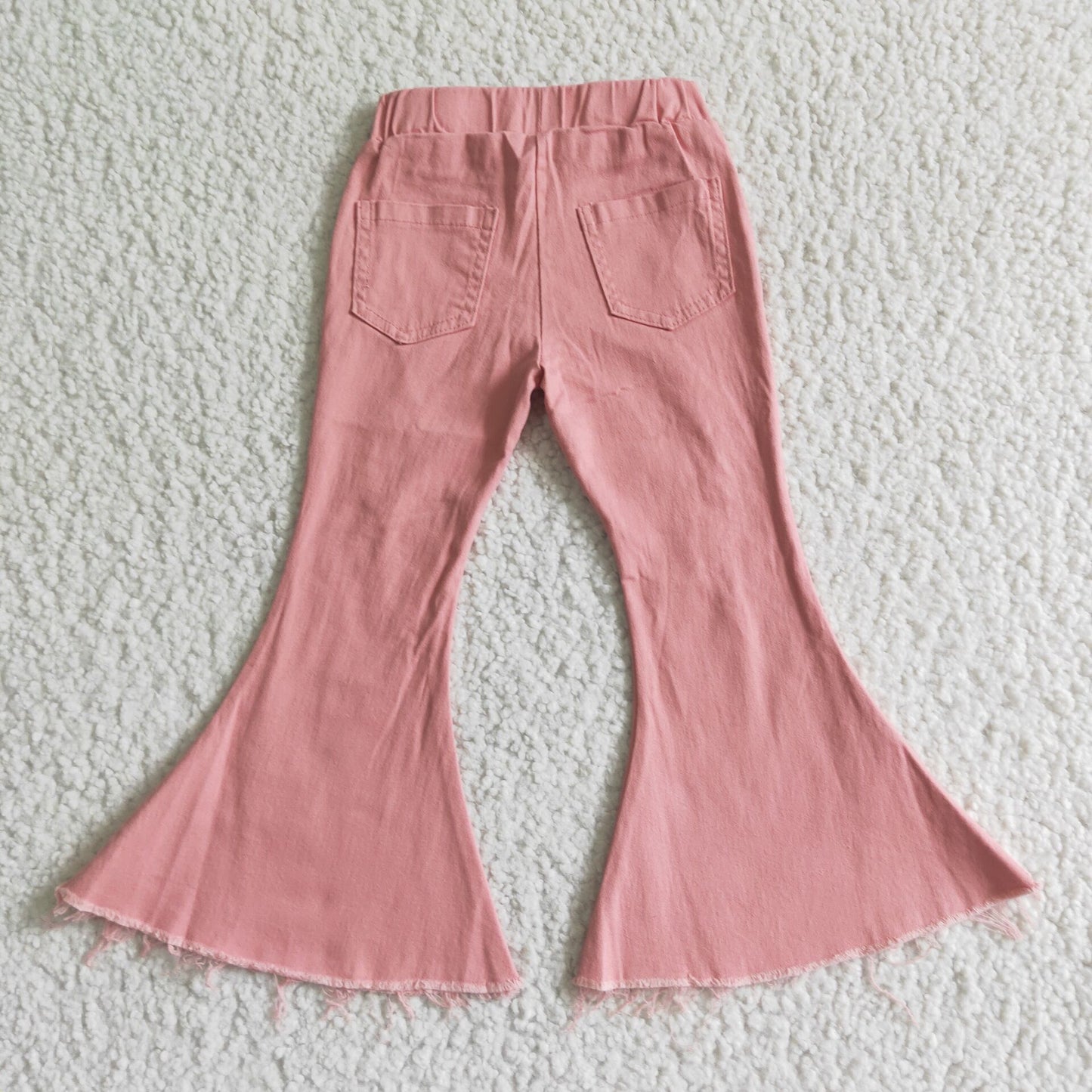 Girl pink solid denim pants baby girls jeans
