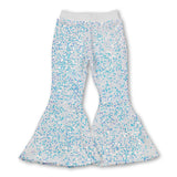 Girl Sequin Bell Bottom Pants