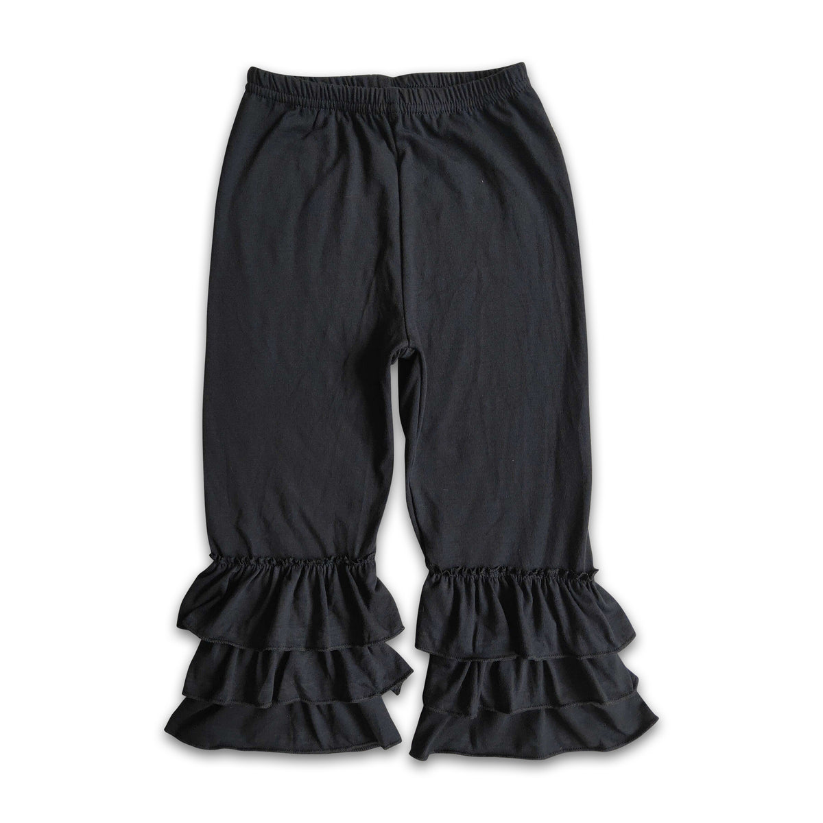 Black triple ruffle pants – Yawoo Garment