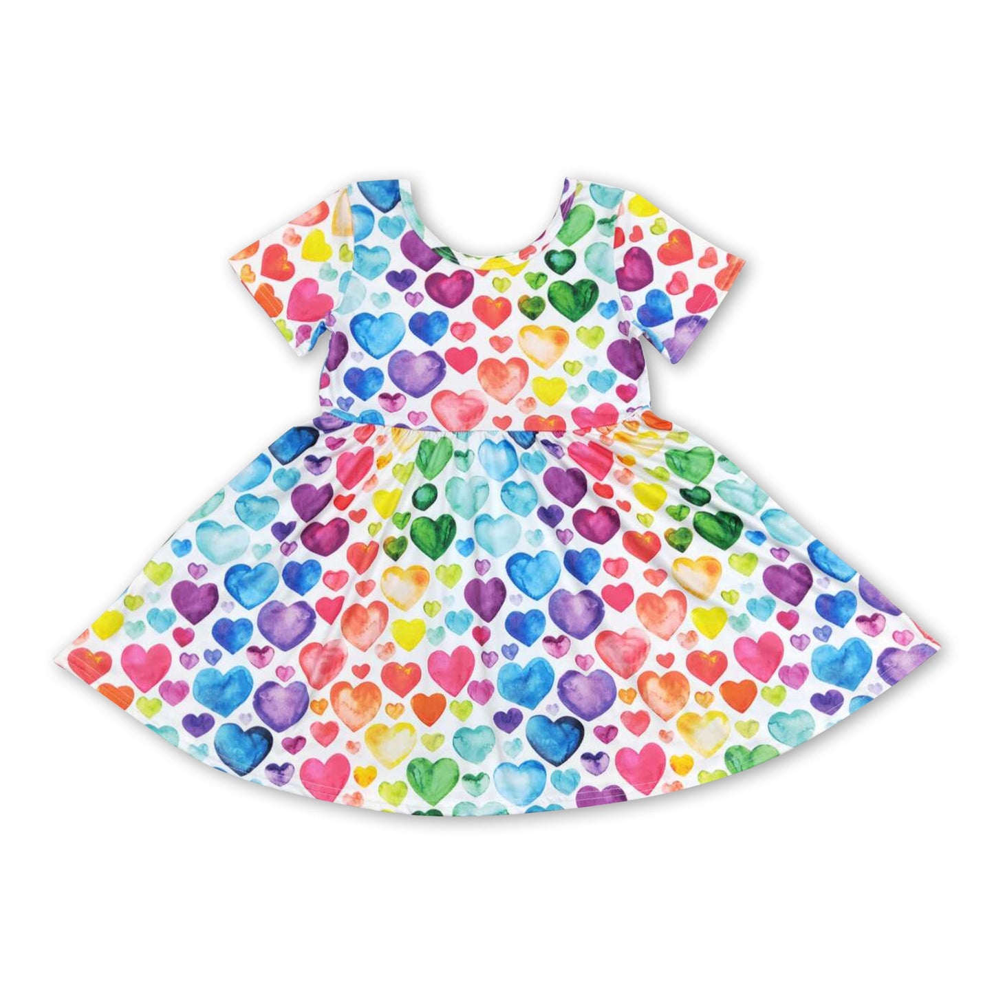 Girl Rainbow Heart Dresses