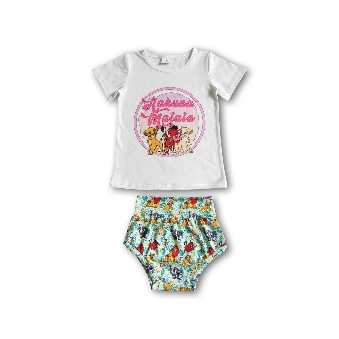 Lion print baby bummies clothes