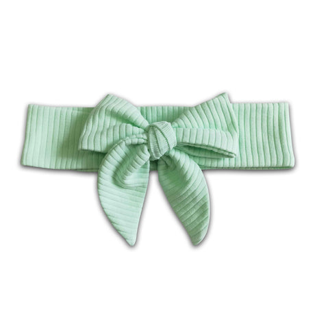 Sleeveless mint cotton baby girls bummies set