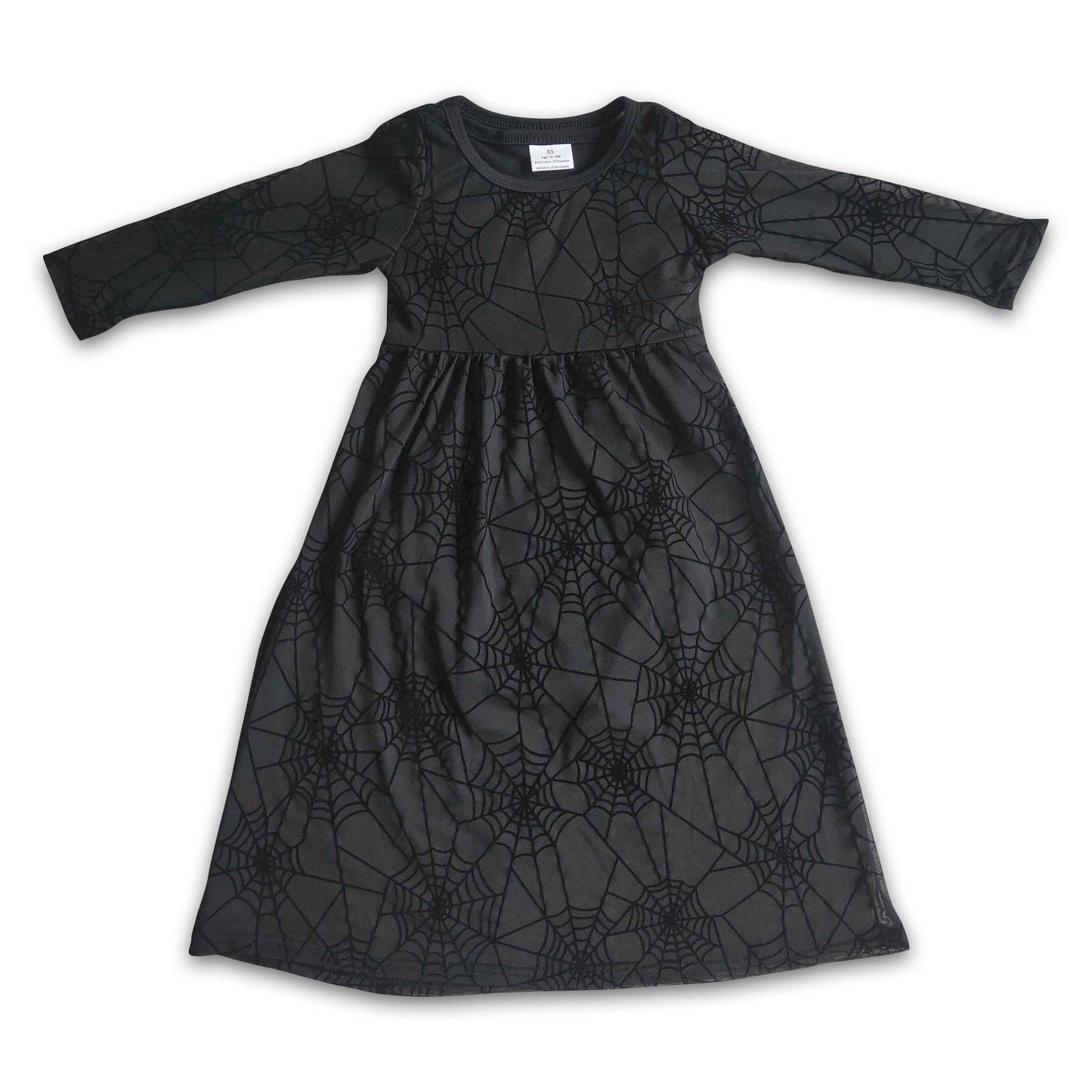 Black bummies set match spiderweb maxi dress baby girls Halloween set