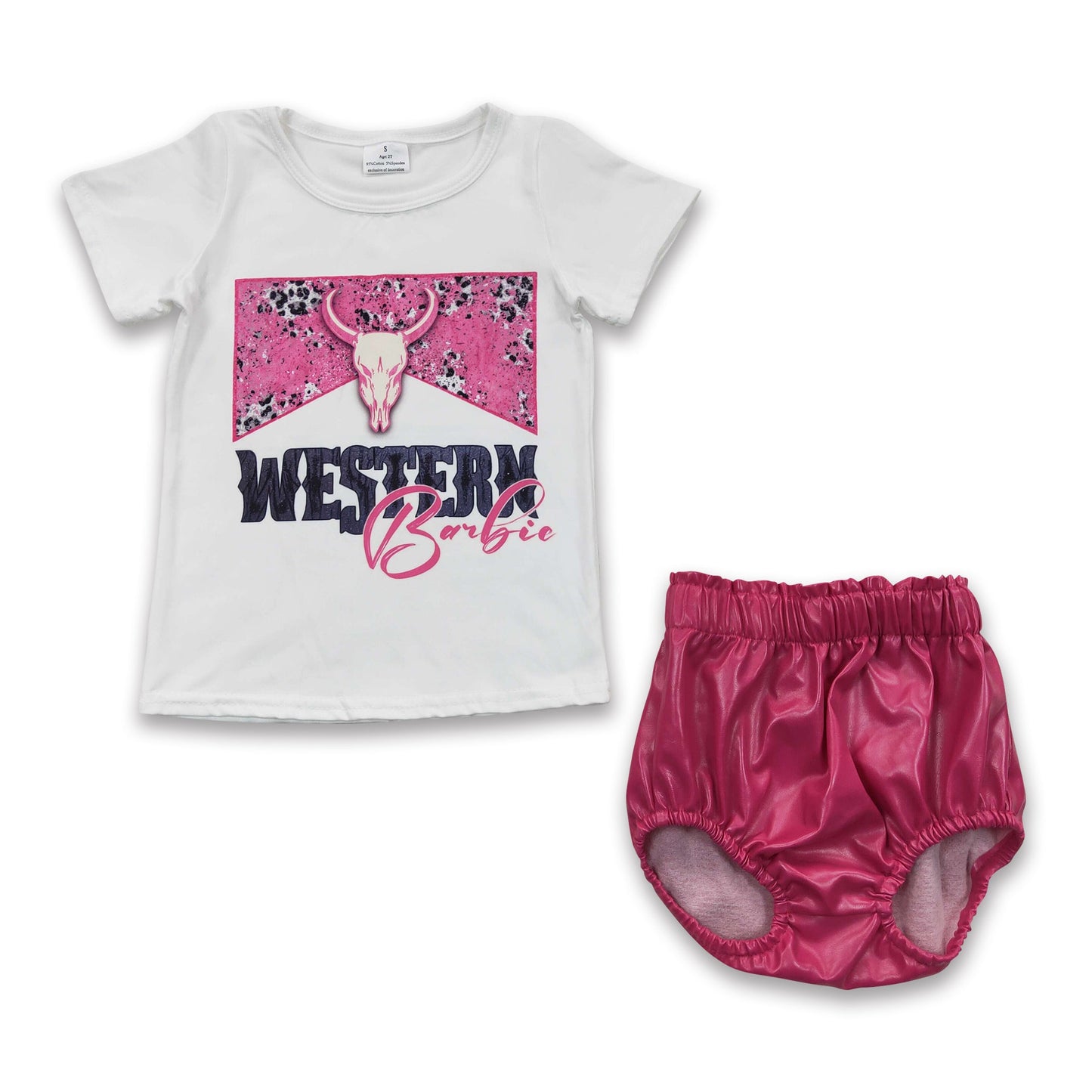 Western shirt hot pink leather bummies party girls outfits