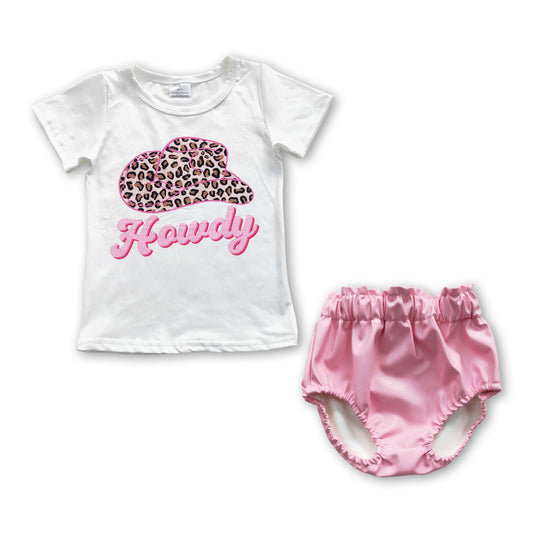 Pink howdy hat shirt leather bummies baby clothes