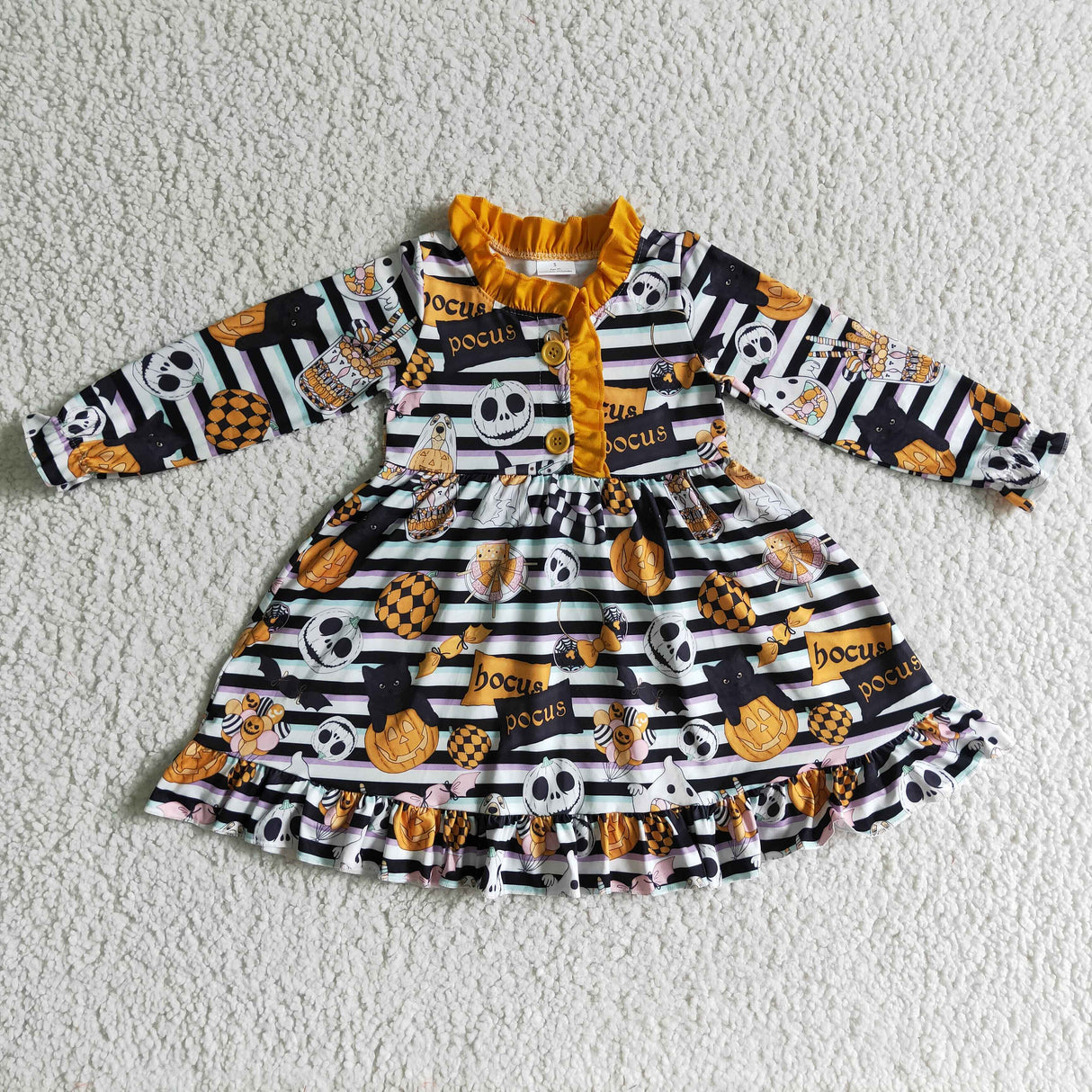 Witches ghost pumpkin kids girls Halloween nightgown