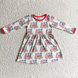 'Tis the season long sleeves girsl Christmas dresses