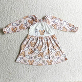 Milk biscuit mouse baby girls Christmas dress