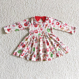 Gingerbread snowman snacks girls Christmas twirl dresses
