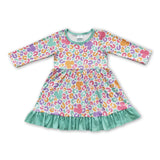 Leopard Mouse kids girls long sleeves dresses