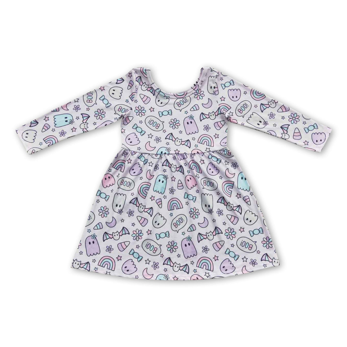 Lavender boo rainbow candy girls Halloween dress