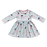 Long sleeves dance ballet baby girls dresses