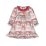 Ho ho ho santa stripe baby girls Christmas dresses