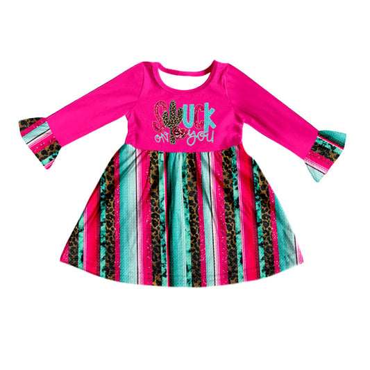 Stuck on you heart serape girls valentine's dress