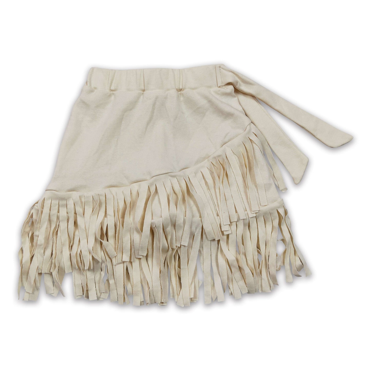 Beige tassels baby girls western skirt