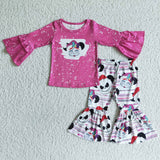 Hot pink bleached kids girls Halloween set