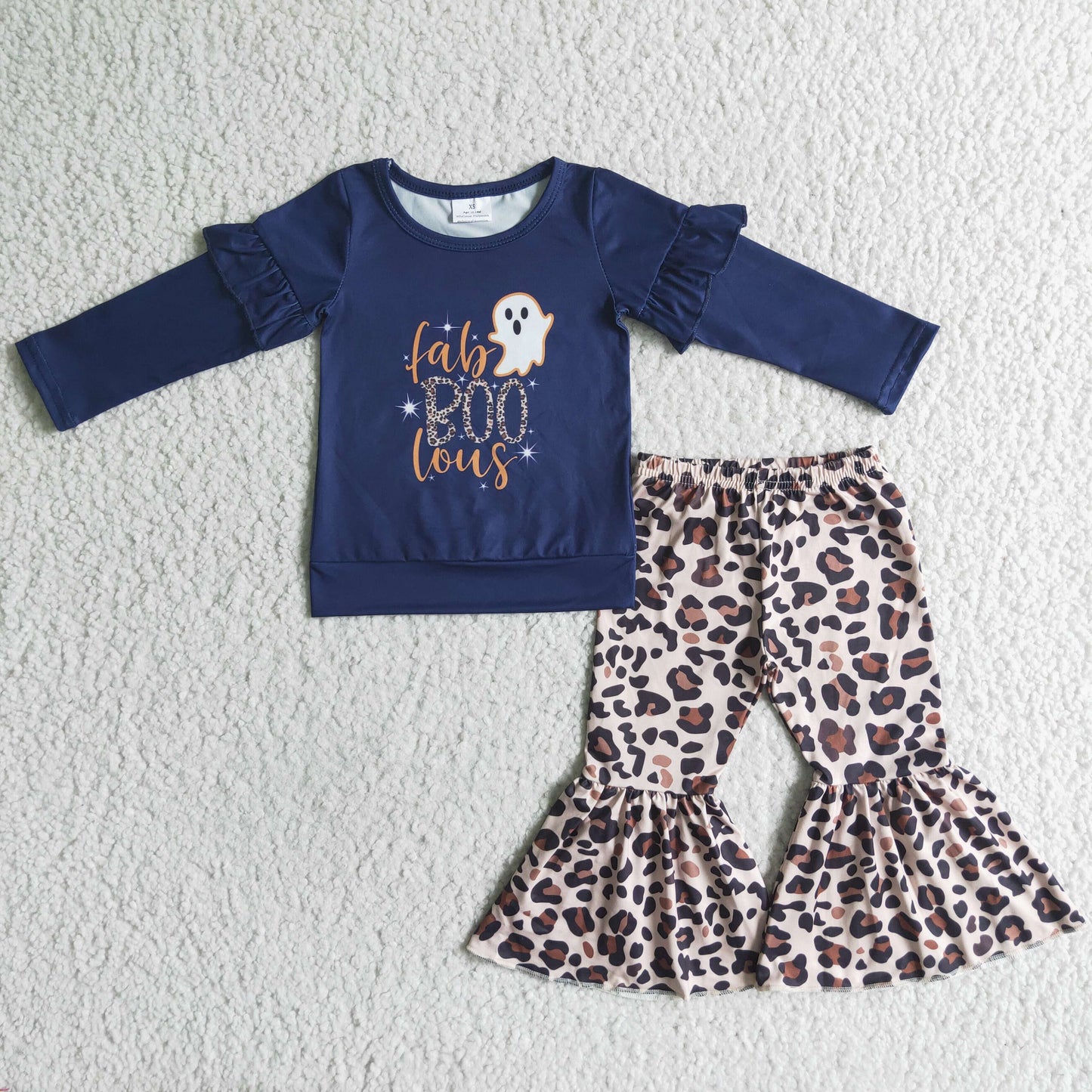 Fabboolous ghost shirt leopard pants girls Halloween clothes