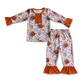 Ghost pumpkin sleepwear baby girl Halloween pajamas