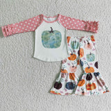 Colorful  pumpkin bell bottom pants kids girls clothes