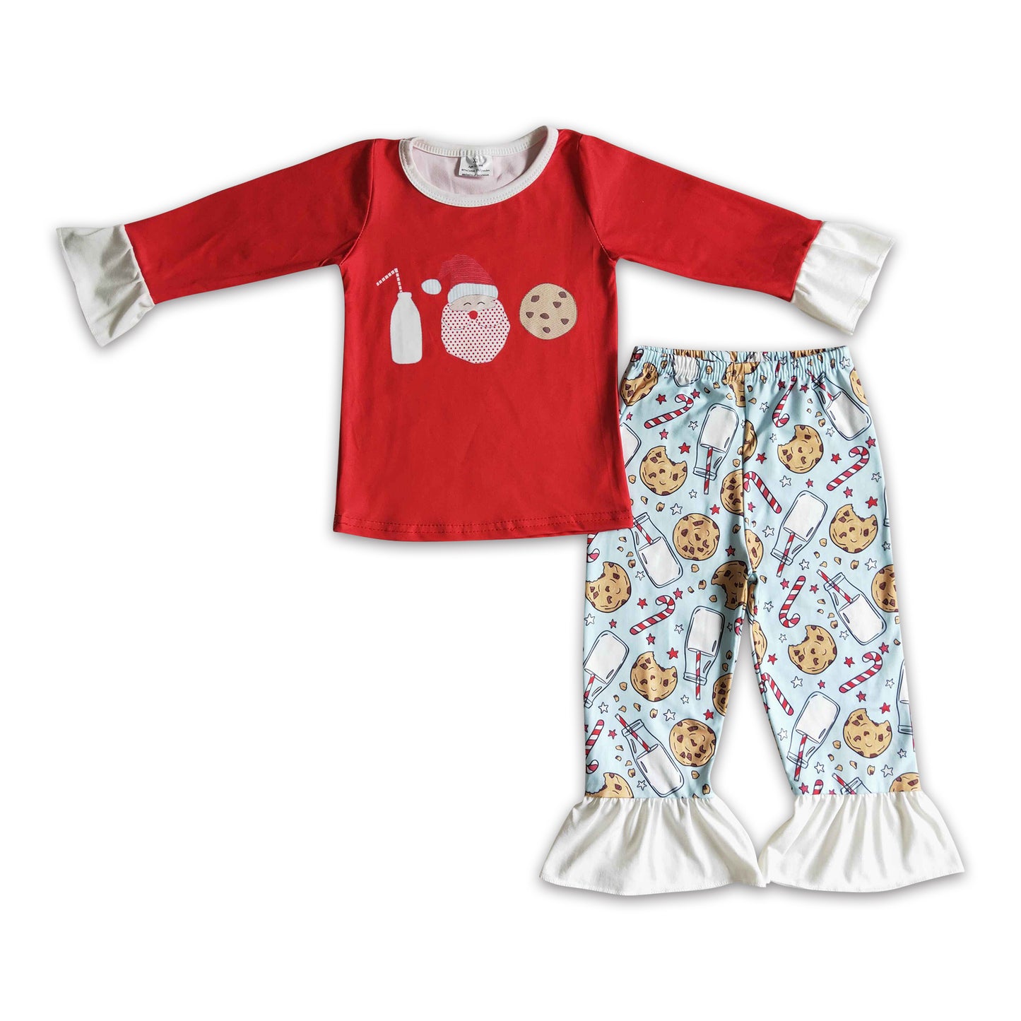 Cookies santa milk girls Christmas pajamas