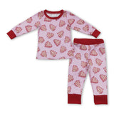 Christmas tree cake kids girls long sleeves pajamas