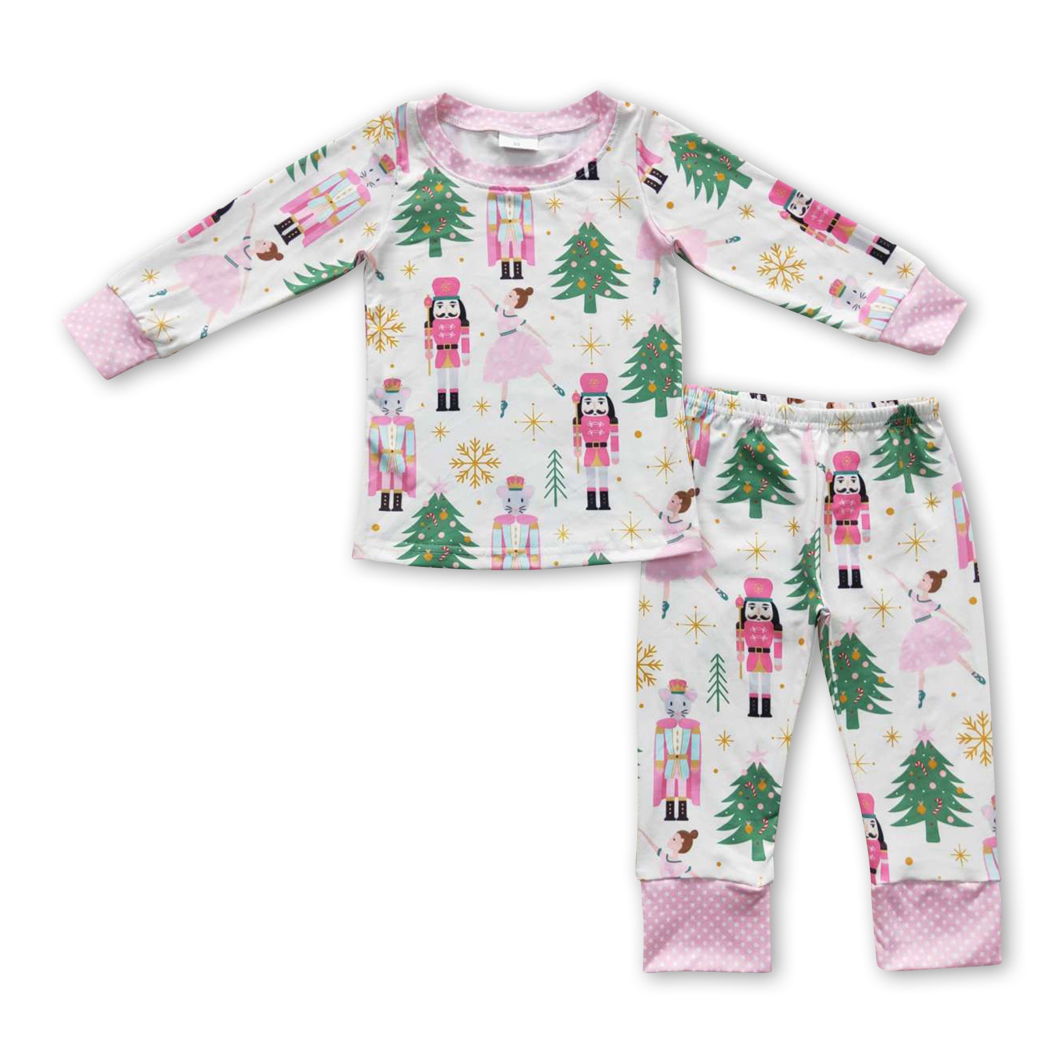 Polka dot best sale kids christmas pajamas