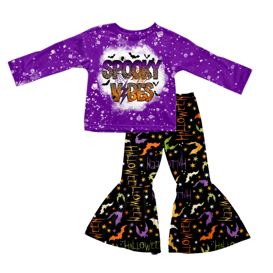 Spooky vibes witches Halloween kids girls clothing