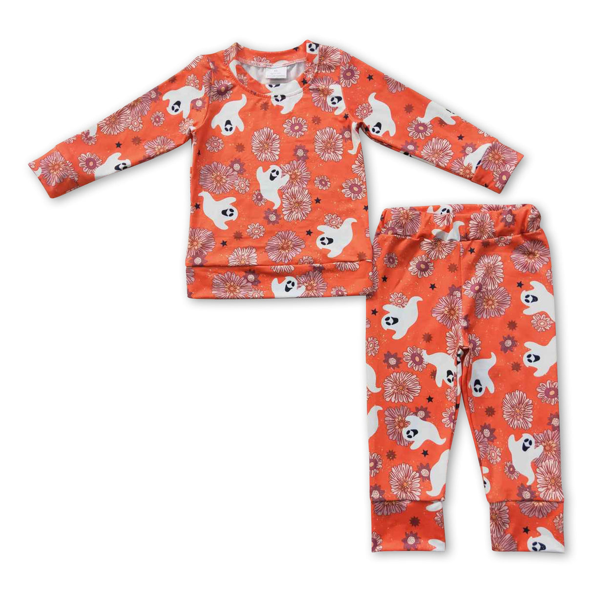 Ghost floral long sleeves baby girls Halloween clothes