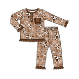 Brown cow hat boots kids girls pajamas