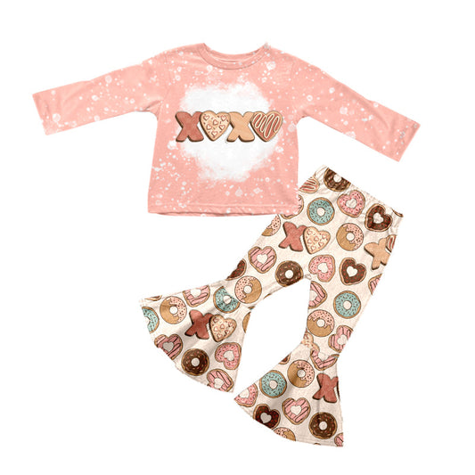 Donut top bell bottom pants girls valentine's outfits