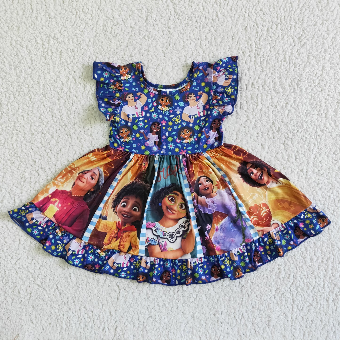 Flutter sleeve panel cute magic girls summer dresses