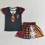 Short sleeve shirt skirt cute kids girls clothes