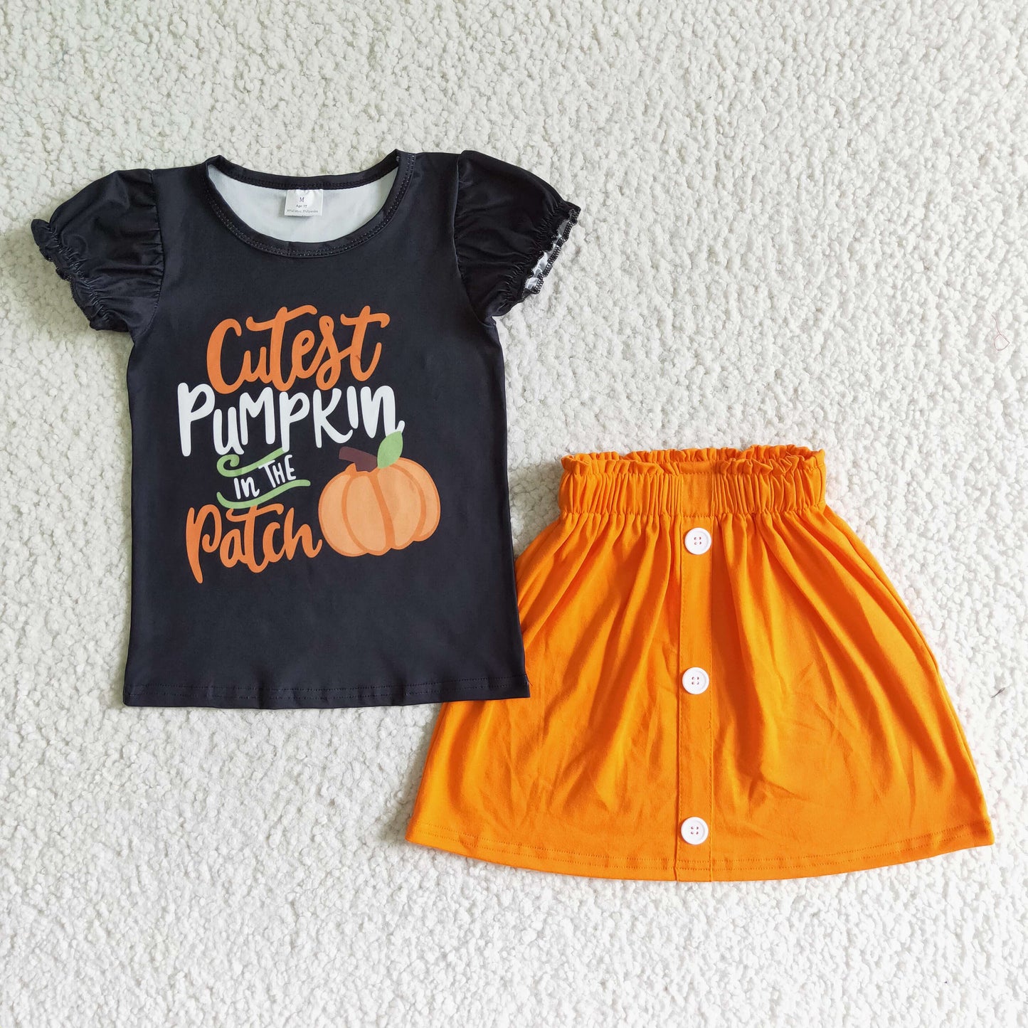 Cutest pumpkin in the patch shirt skirt girls fall clothes