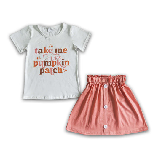 Take me to the pumpkin patch girls skirt fall outfits