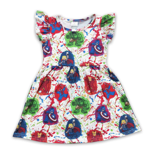 Greenman flutter sleeve baby girls dresses
