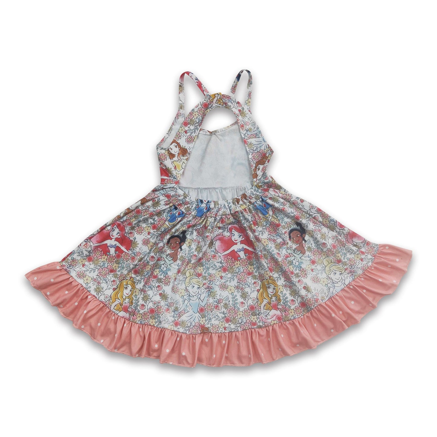 Sleeveless princess floral cute baby girls summer dresses