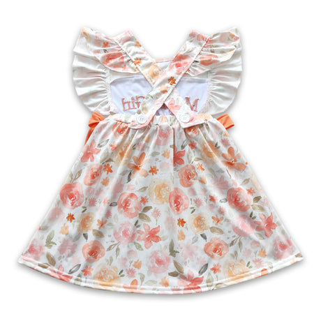 Mama's girl floral mother's day baby girls dress