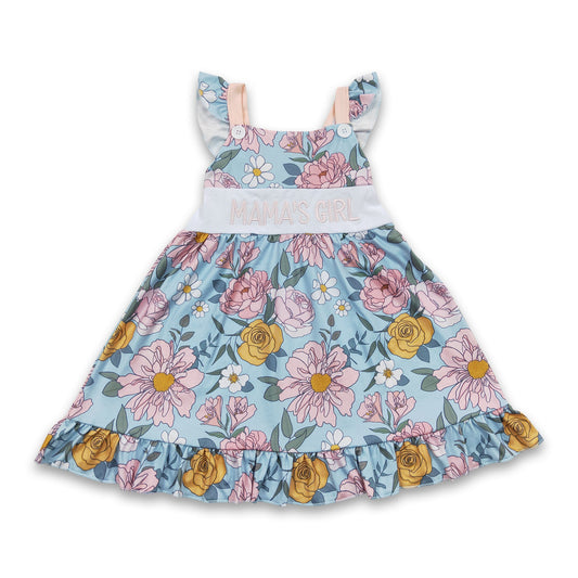 Mama's girl floral mother's day baby children dress