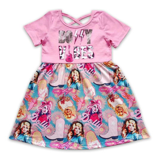 Boots vibes singer baby girls short sleeves dress