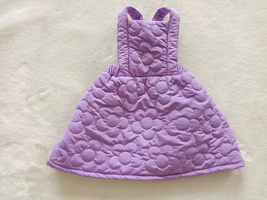 Lavender flower thick kids girls strap dress