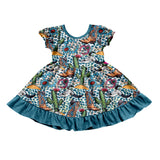 Turquoise cactus boots western girls dresses