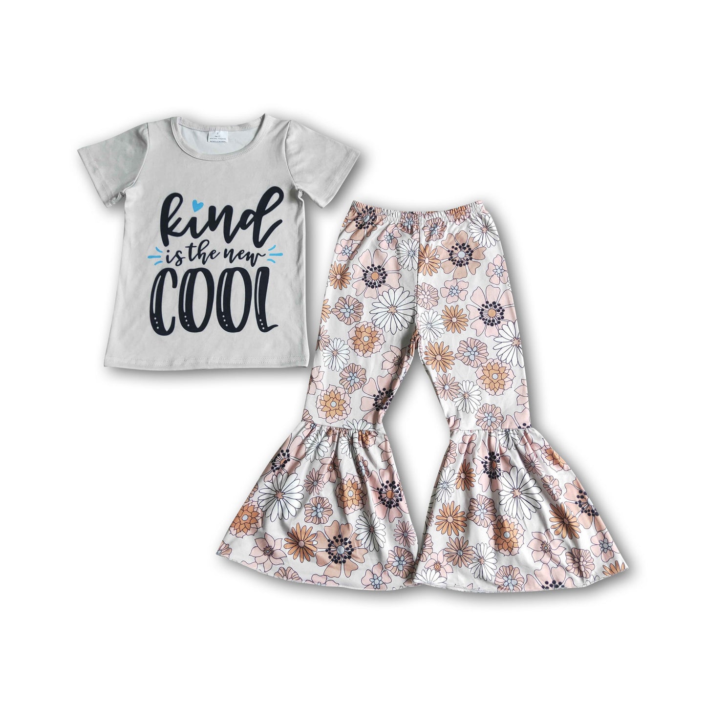 Kind is the new cool baby girls floral outfits