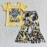Cow howdy shirt leopard pants girls western clothes