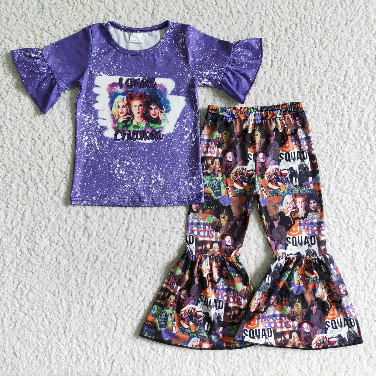 I smell children witches girls Halloween clothing set