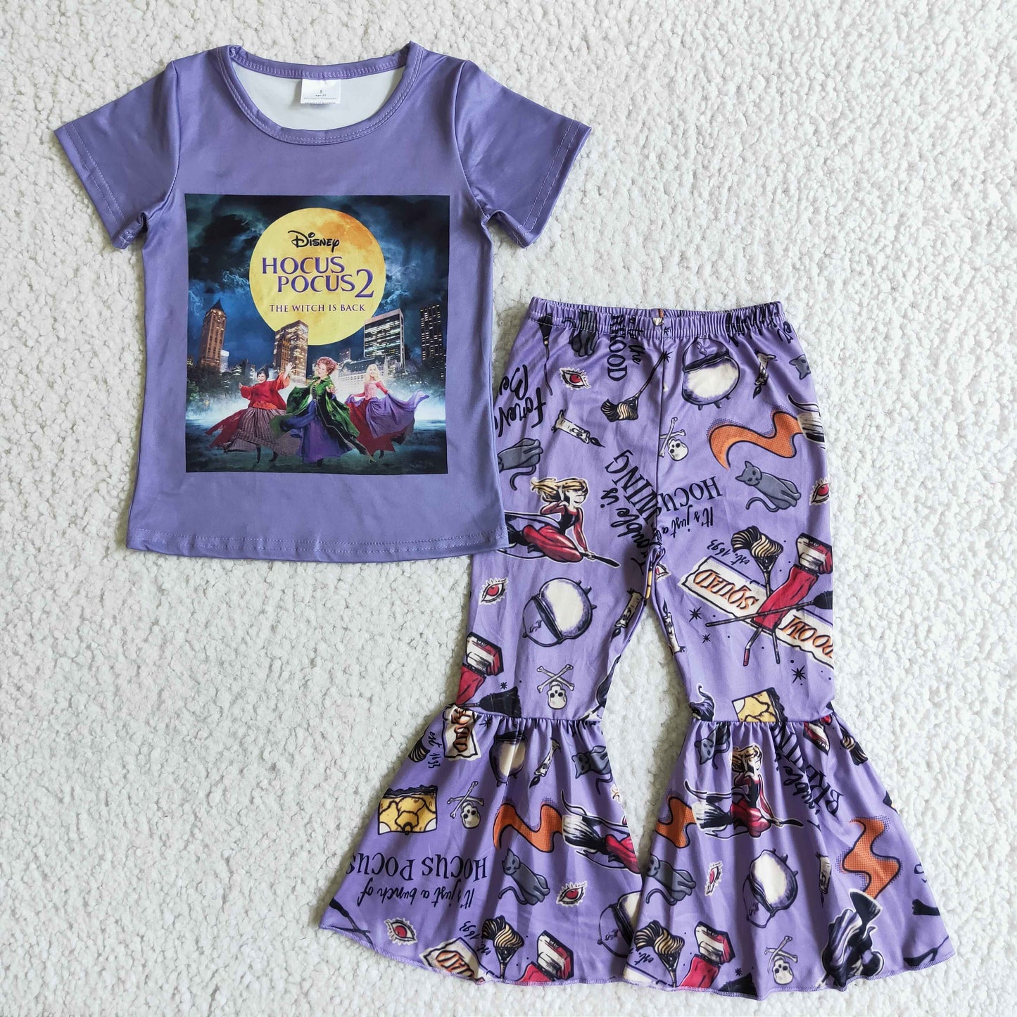 Short sleeve witches pants girls Halloween clothing